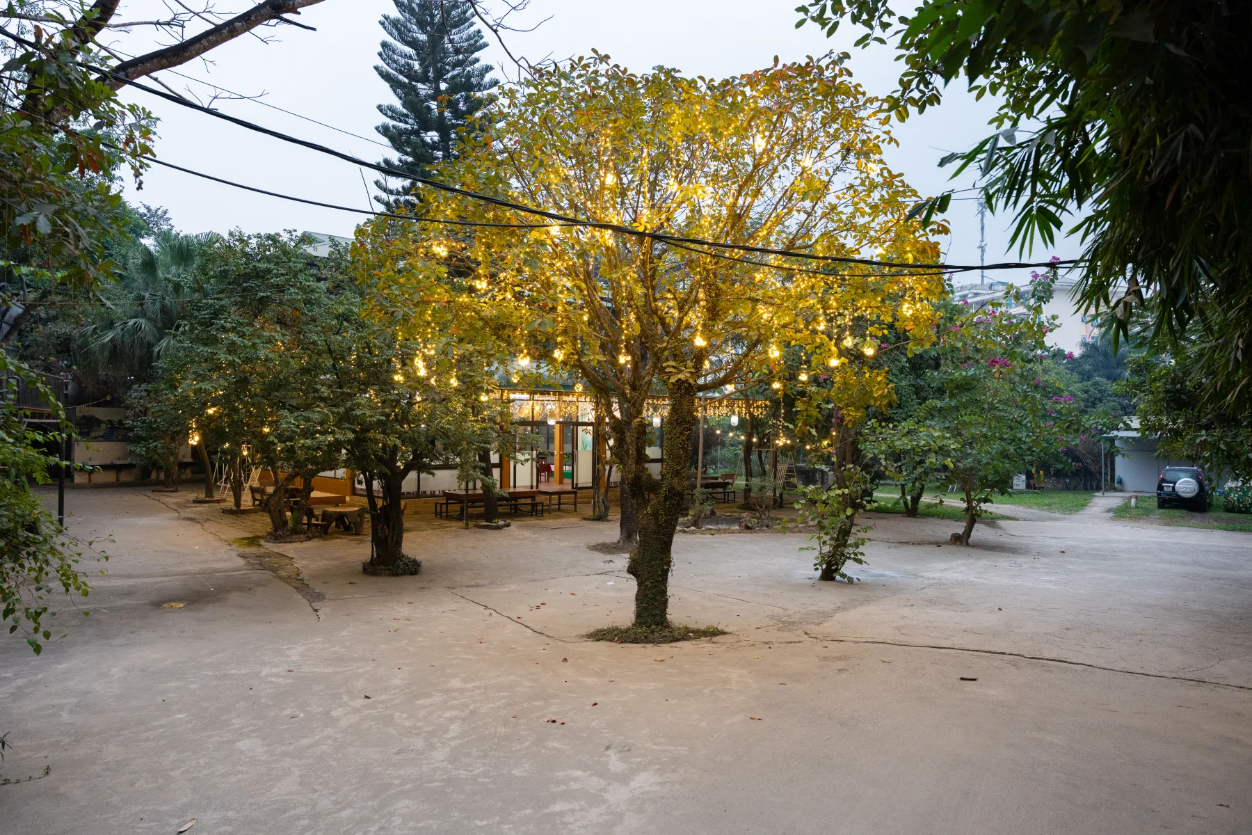 Khuôn viên cây xanh rộng rãi